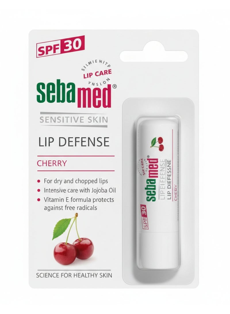 Sebamed Lip Defense Cherry intensively care for dry, chapped, and sensitive lips with SPF 30 4.8 gm - Image 1